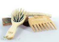 Tek: spazzole per capelli in legno naturale