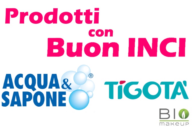 Prodotti Con Buon Inci Acqua E Sapone Tigota Bio Makeup